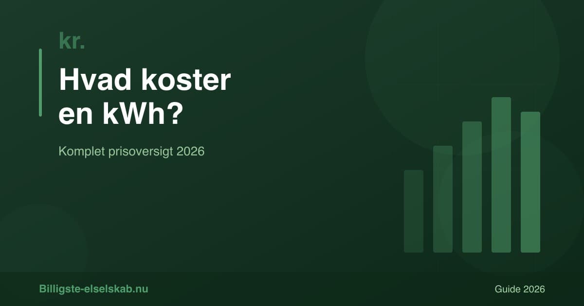 Hvad koster en kWh i 2026? → Komplet prisoversigt inkl. afgifter