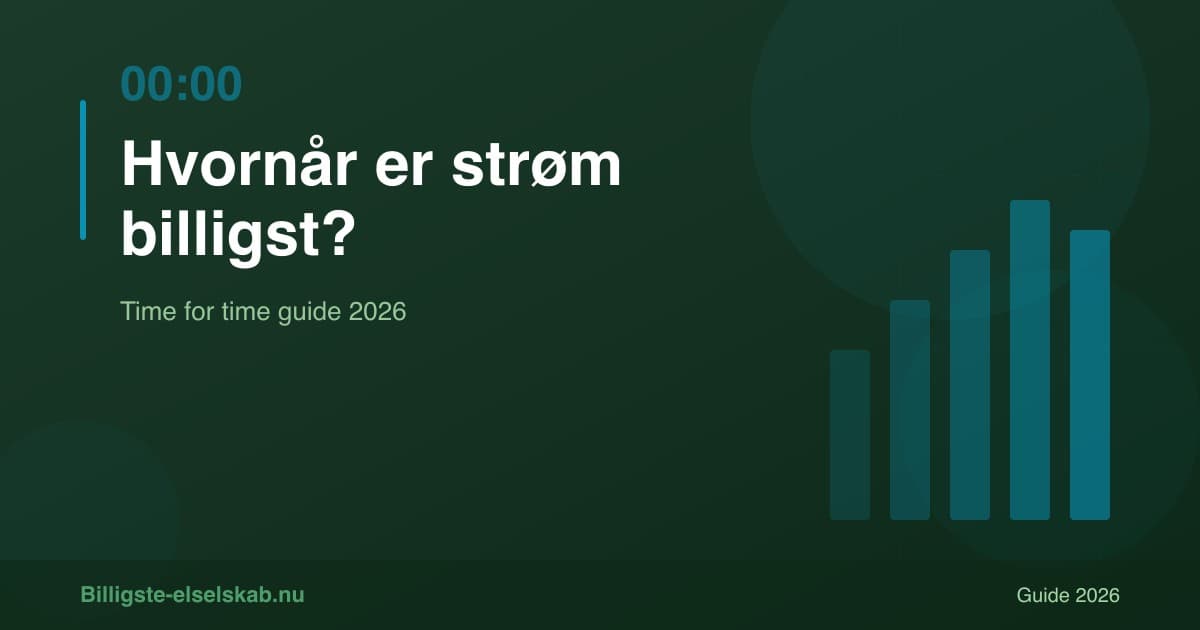 Hvornår er strøm billigst? → Se de billigste timer i 2026